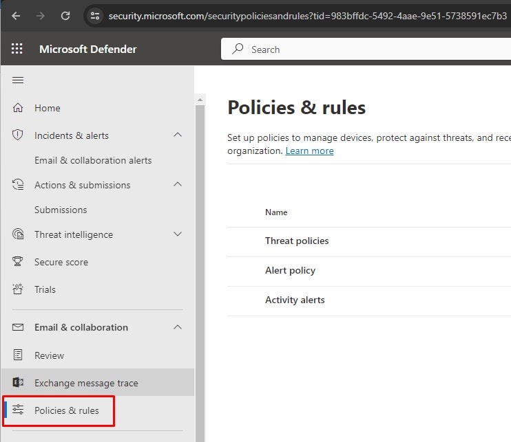 Policy and rule